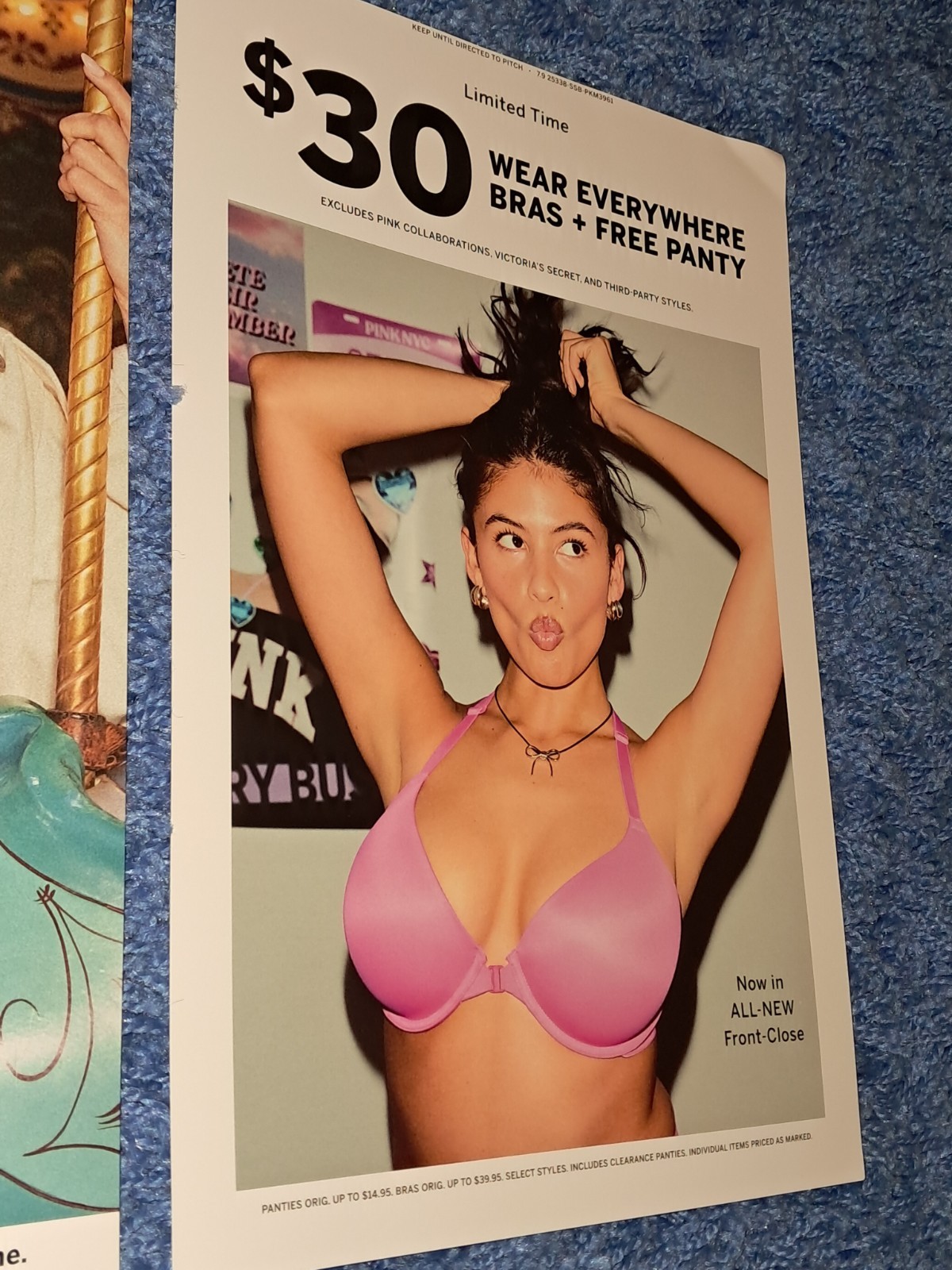 Victoria’s Secret Promo Posters Wink Bras VS Pink Gift Ideas RARE HTF Ads