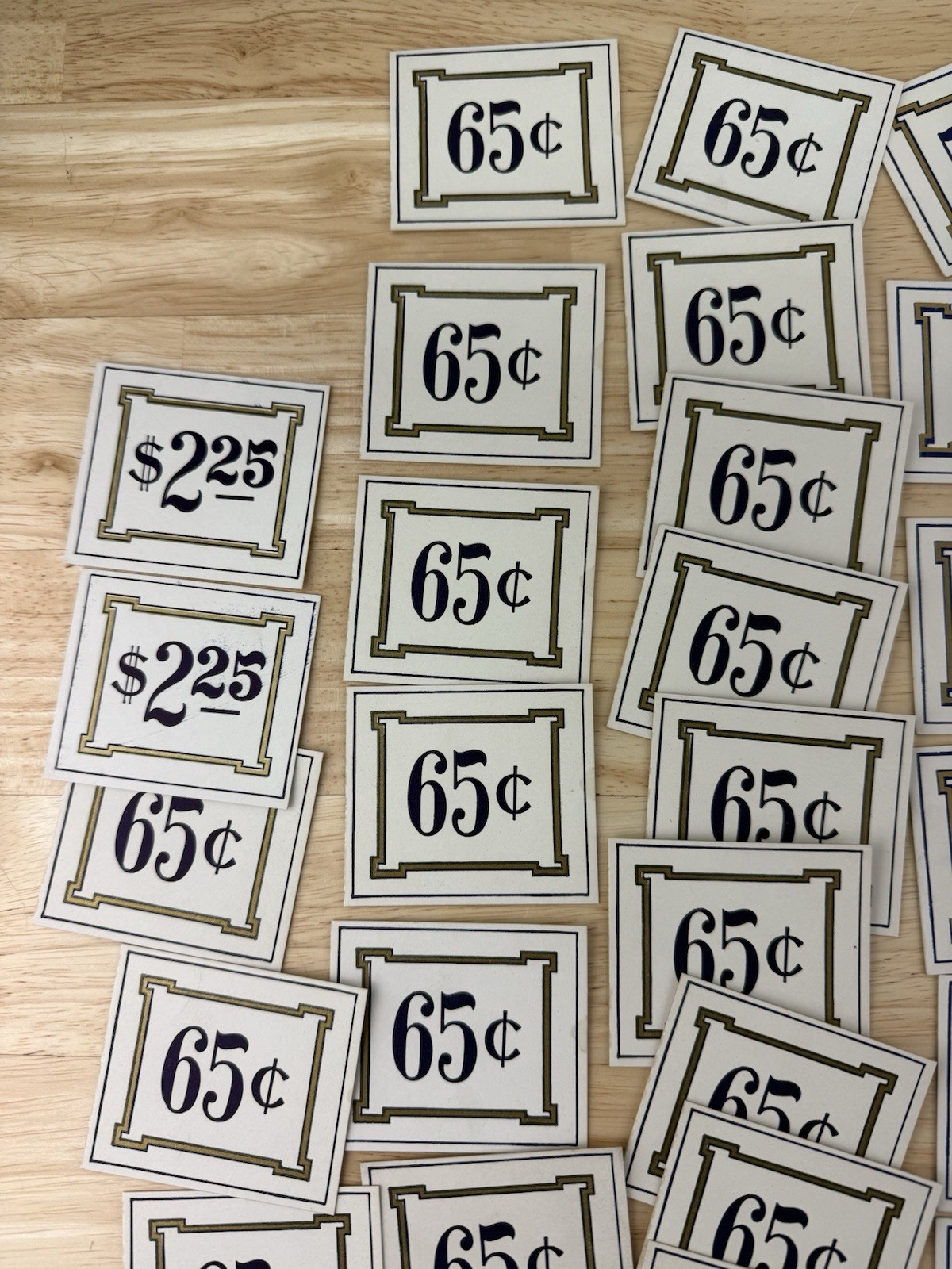 Vintage Country General Store Shelf Price Tags Labels Lot 85 Total Salvage