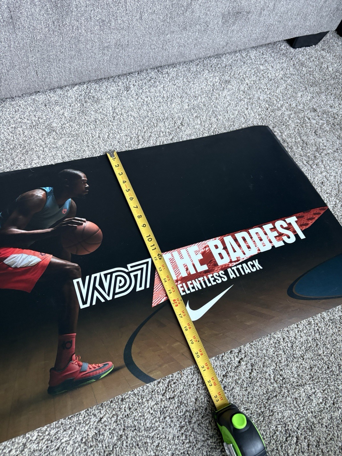 NIKE KEVIN DURANT KD 7 PROMO FOOT LOCKER STORE DISPLAY POSTER SIGN RARE 2014