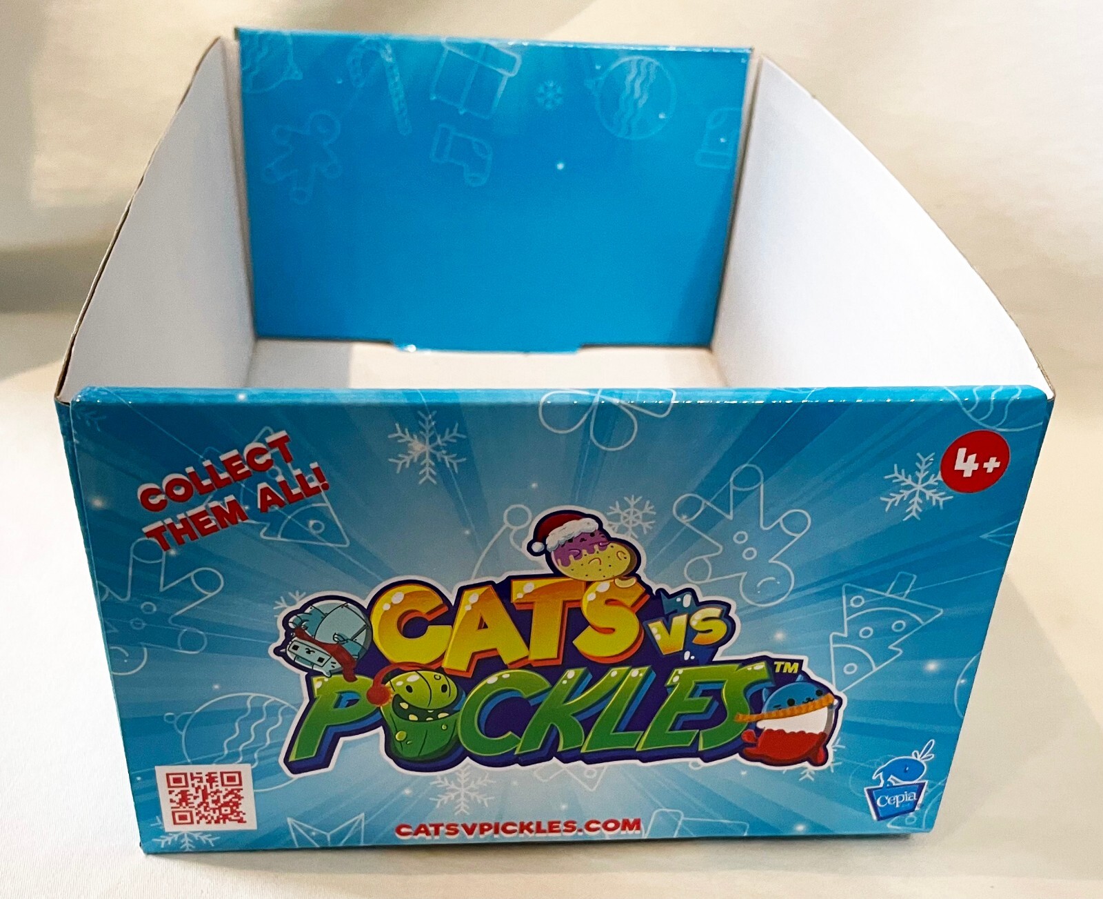 Cats vs Pickles Holiday Series 2023 Store Display Box Christmas 8.5×3.5×6″