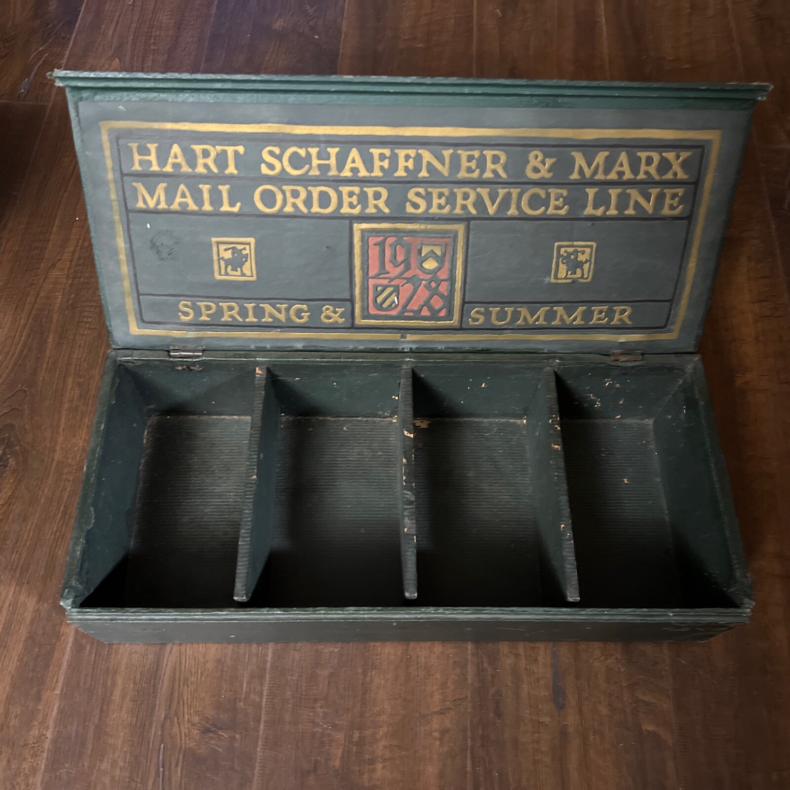 Vintage HART SCHAFFNER & MARX MAIL ORDER SALESMAN SAMPLE Display Box Case