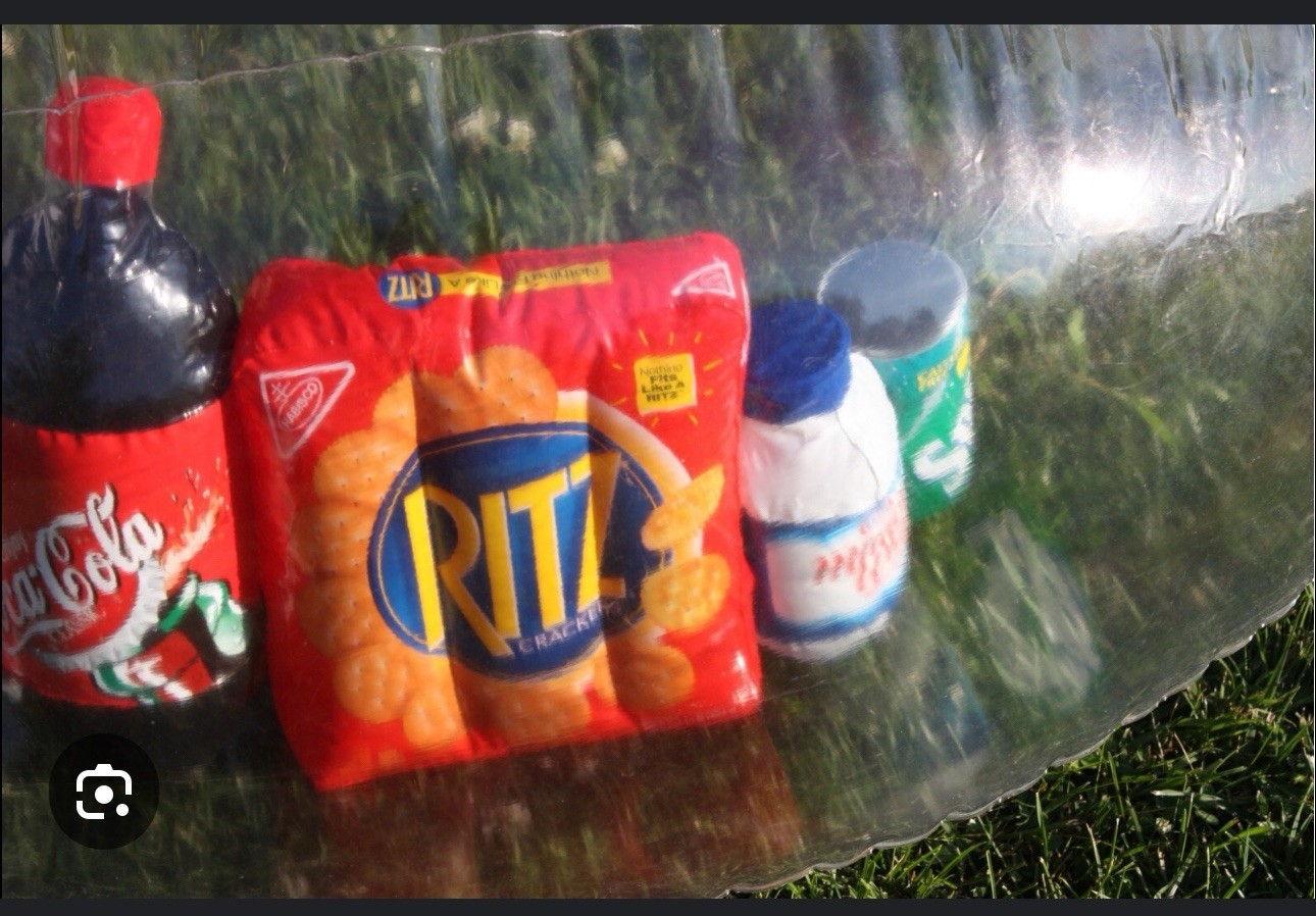 Vintage 1990s Ritz Cracker Coca-Cola Inflatable Football Store Display
