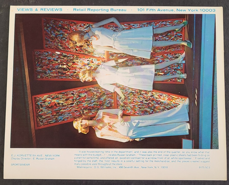 1975 E.J. KORVETTE 5TH AVE, NY WINDOW DISPLAY PHOTO PRINT ALL-WHITE