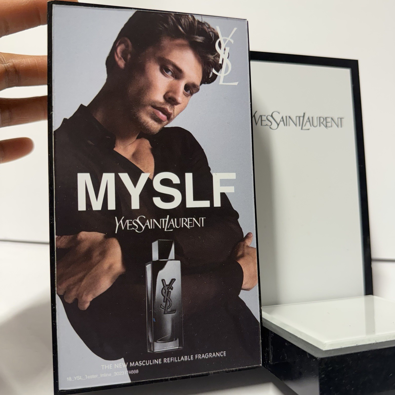 Yves Saint Laurent MYSLF Retail Counter Display Tester Fixture Store Advertising