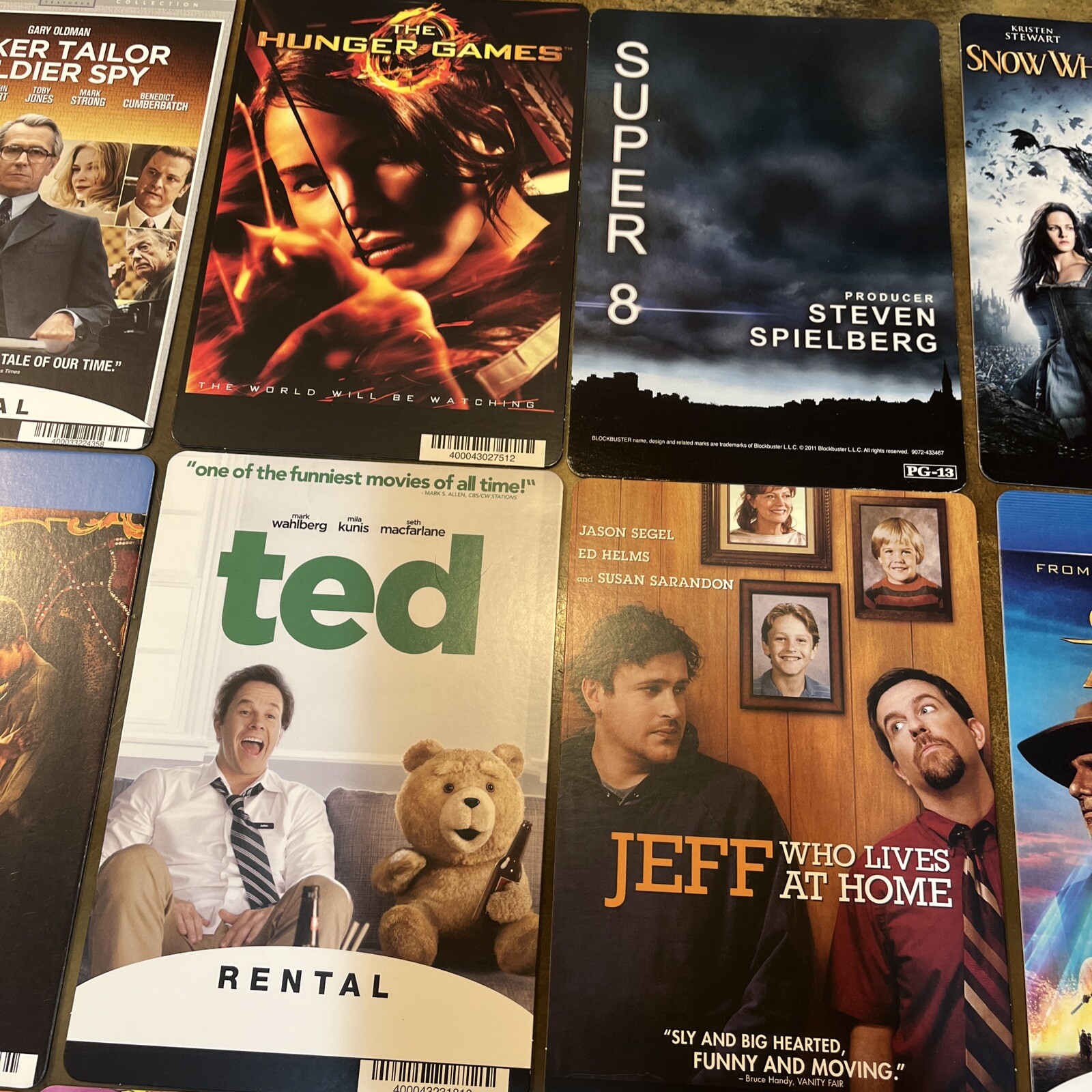 42 BLOCKBUSTER VIDEO SHELF BACKER CARDS. Vintage. Rare!!