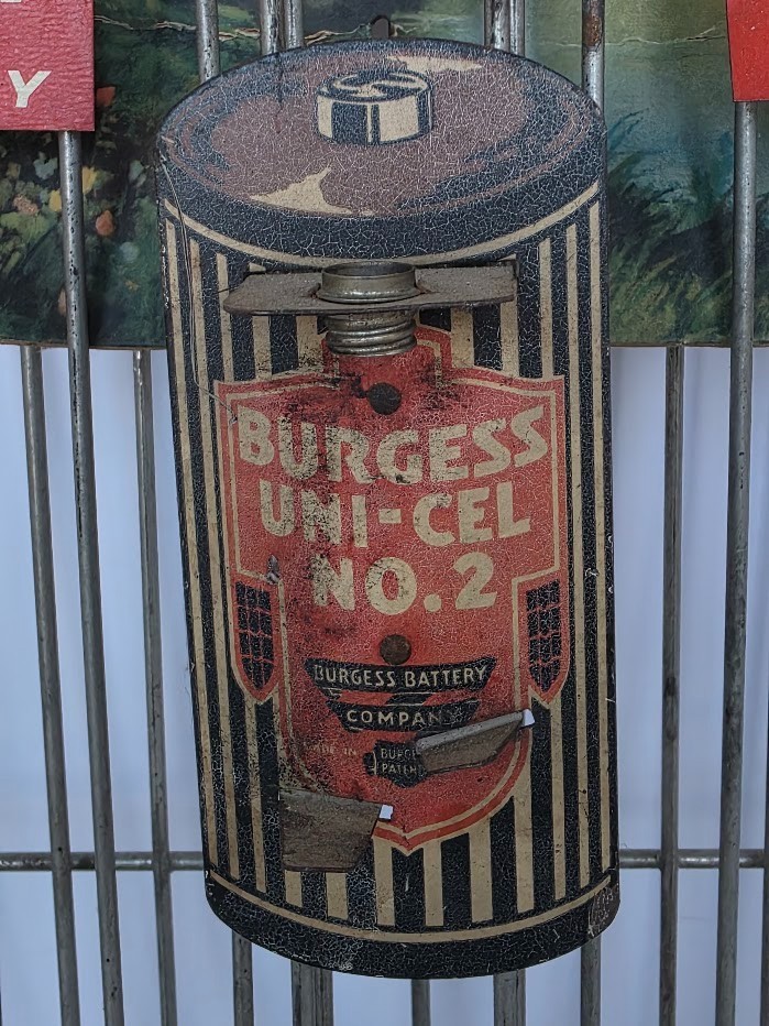VINTAGE 1930’S BURGESS BATTERY DISPLAY /TESTER STORE DISPLAY-HARD TO FIND