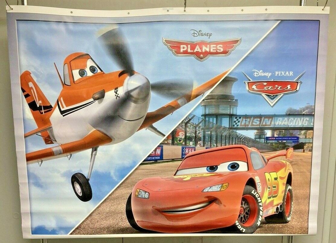 Disney Planes Disney Pixar Cars Vinyl Banner Toys R Us Store Display 47.5X35in