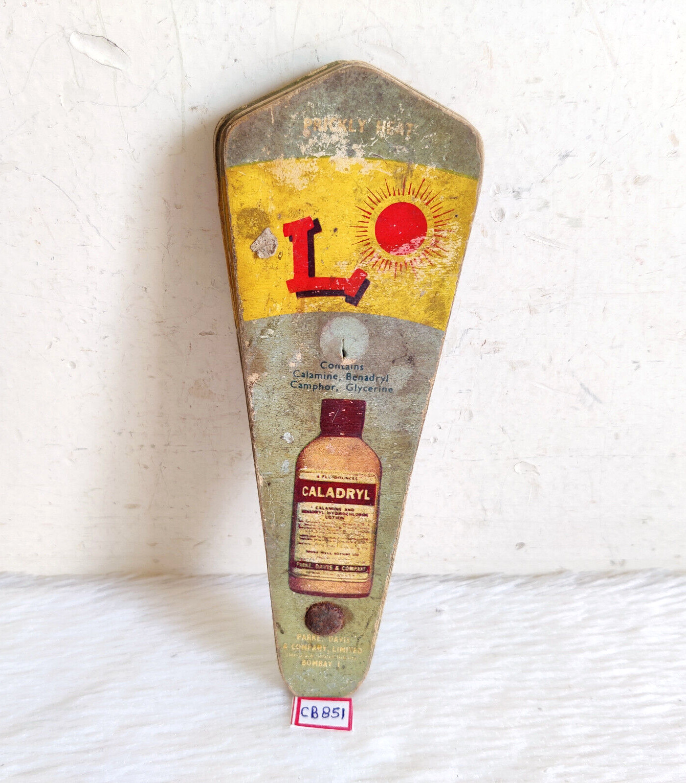 Vintage Neko Soap Caladryl Cream Promotional Advertising Fan Display CB851