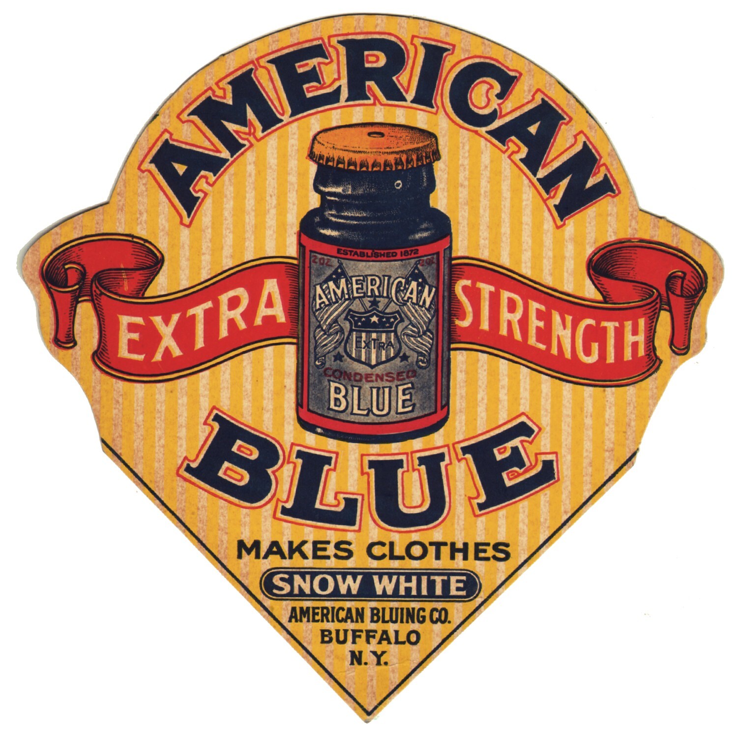 Vintage AMERICAN BLUE STORE DISPLAY SIGN (1930s) UNUSED!!! New Old Stock