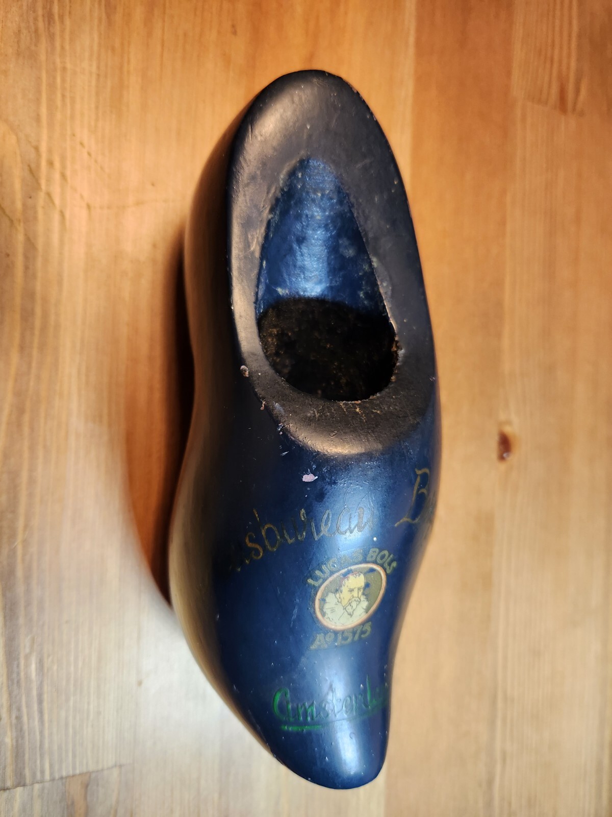 1900-1930 Dutch Travel Agency Souvenir Shoe. LUCAS BOLS 1575 Reisbureau Bergmann