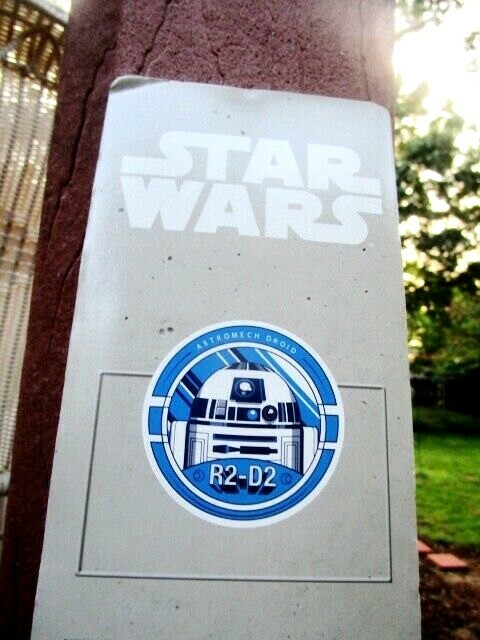 STAR WARS R2-D2 Disney Lucasfilm Ltd Cardboard Two-Sided POS Display Sign 24”x4”