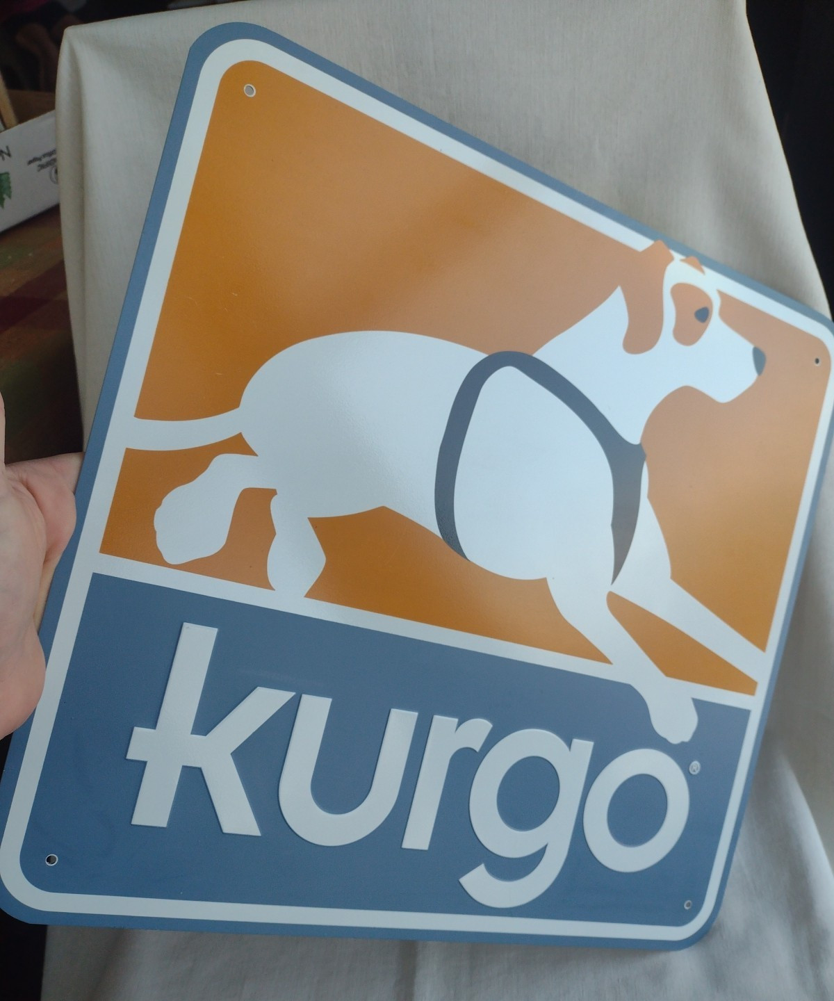 Kurgo Dog Gear Metal Pet Store Advertising Display Sign 16″ x 15.25″