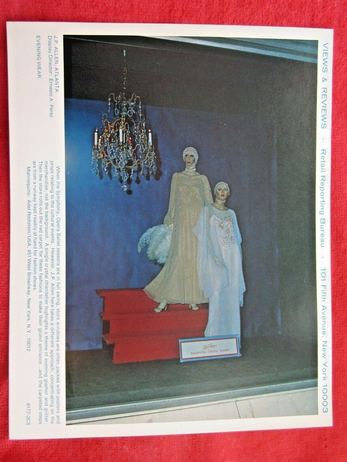 1977 J.P. ALLEN, ATLANTA, GA STORE WINDOW DISPLAY OPERA PHOTOGRAPH PRINT #431