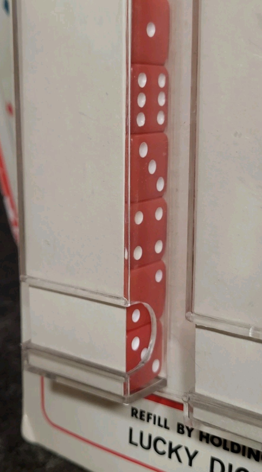 Vintage Dice Store Display, Full Never Used , Red White Green, 1960s Star