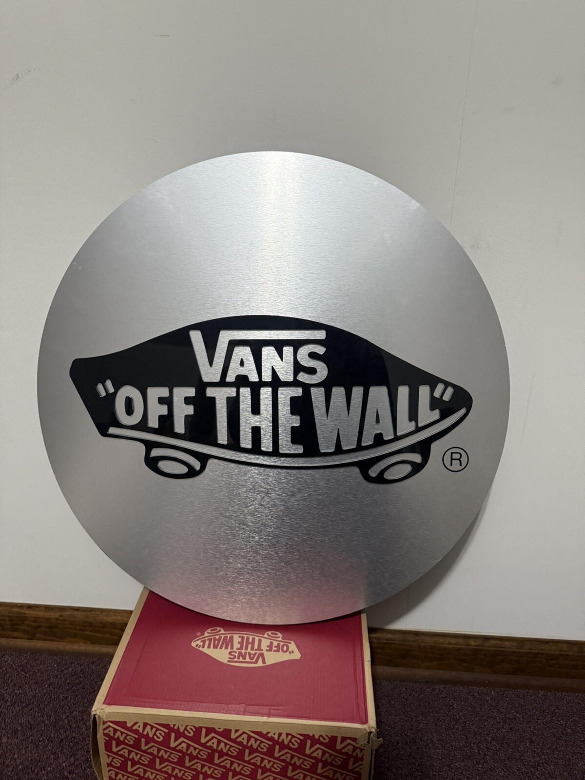 Vans Off the Wall In-Store Display Sign Metal Plastic 23” Round