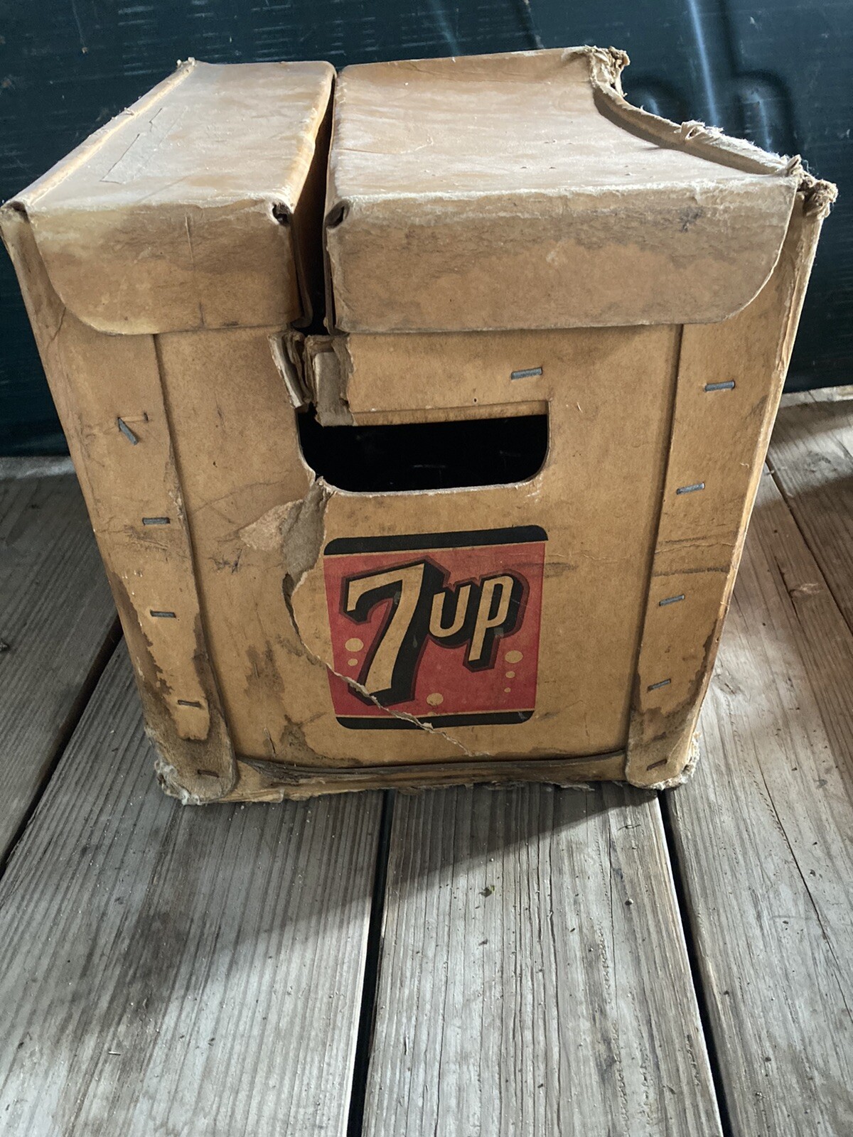 7 up Cardboard Box Original Vintage Antique