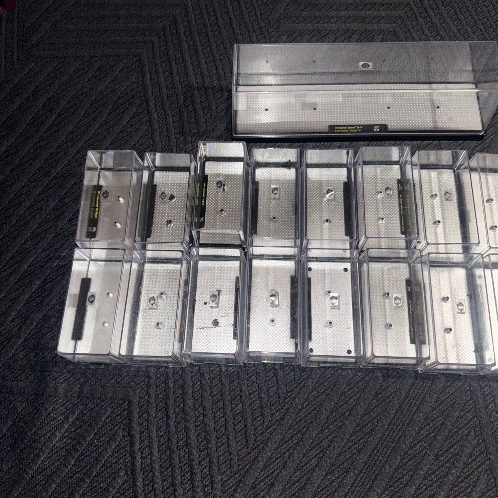 M2 Machine Empty Display Cases Lot Of 22 And One Hauler Case