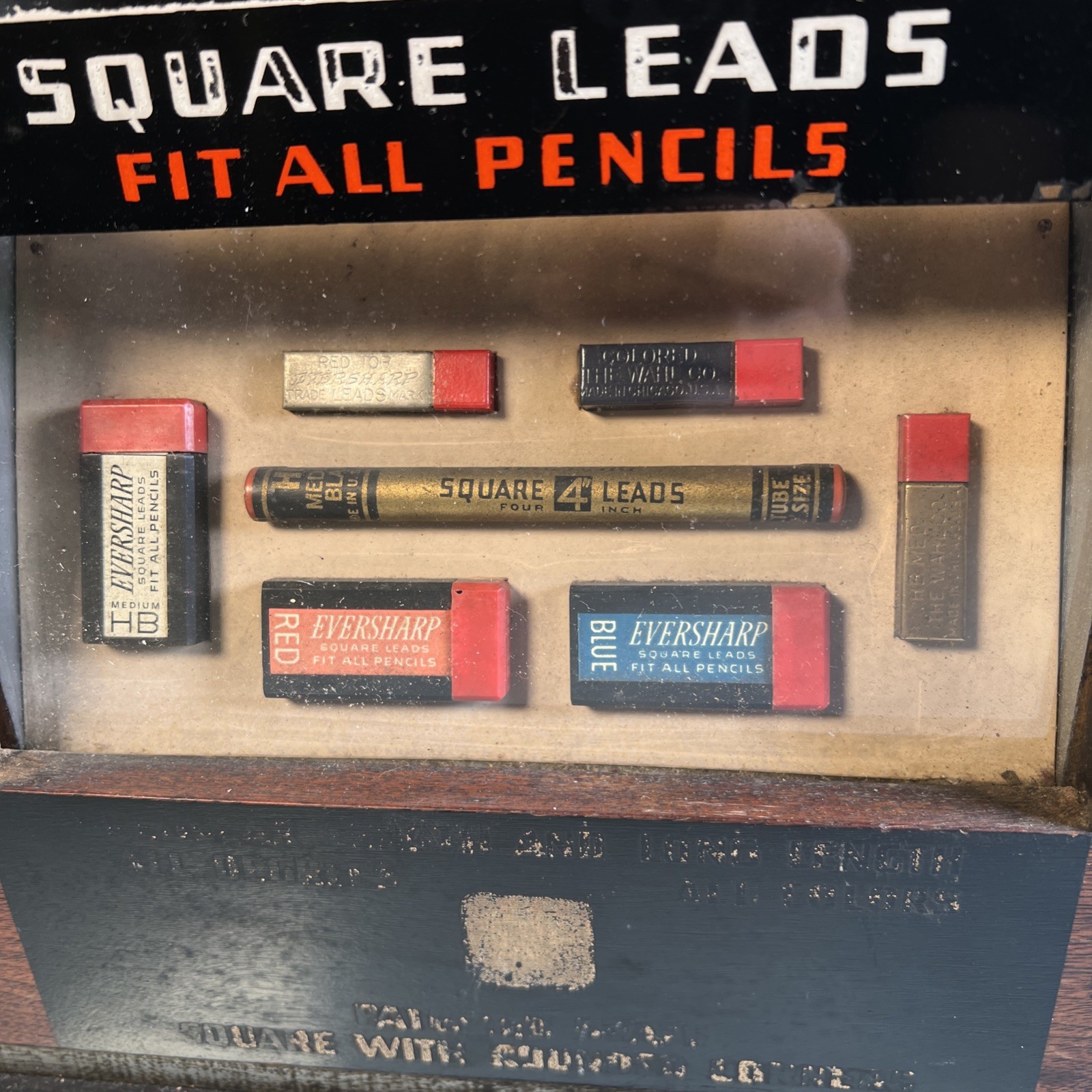 Vintage Eversharp Red Top Lead counter-top point-of-sale display