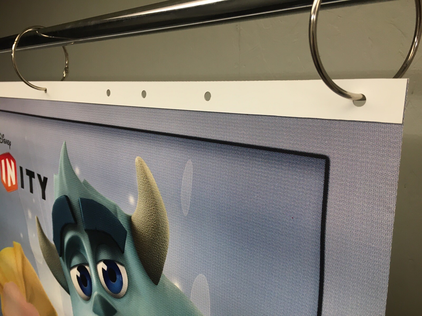 Disney Infinity Vinyl Banner Toys R Us Store Display Sign Capt Jack, Sully, Dash