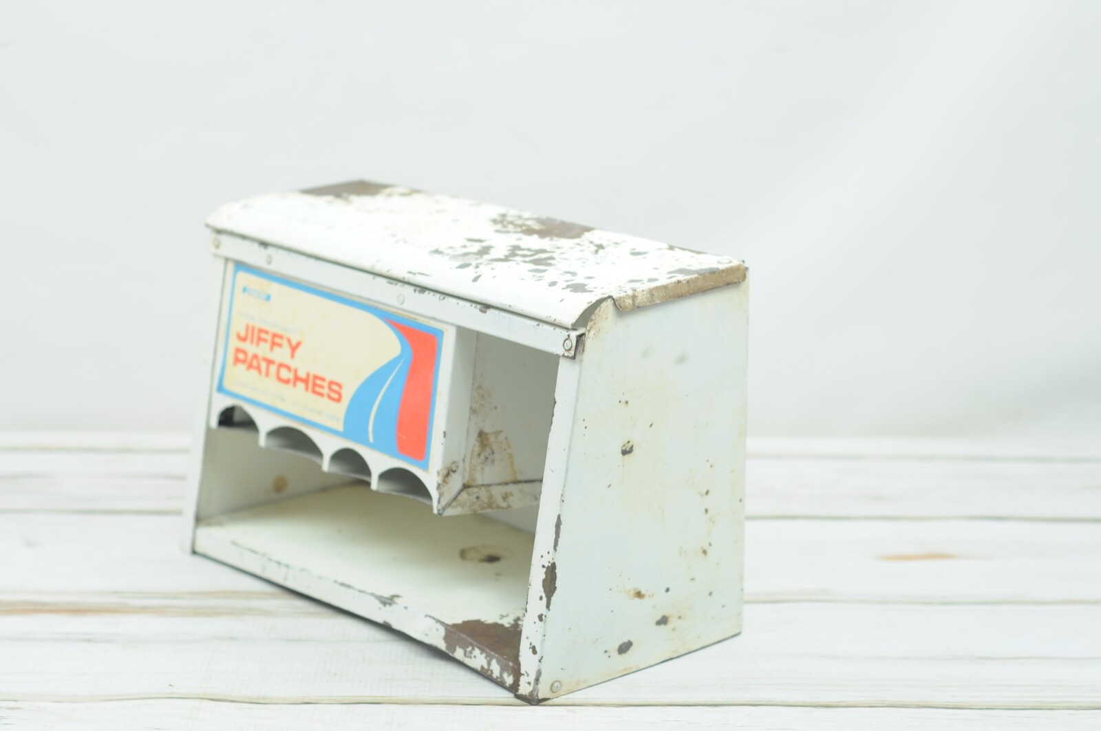 Vintage Display Case Jiffy Patches Store Display Champ Service Industrial Storag