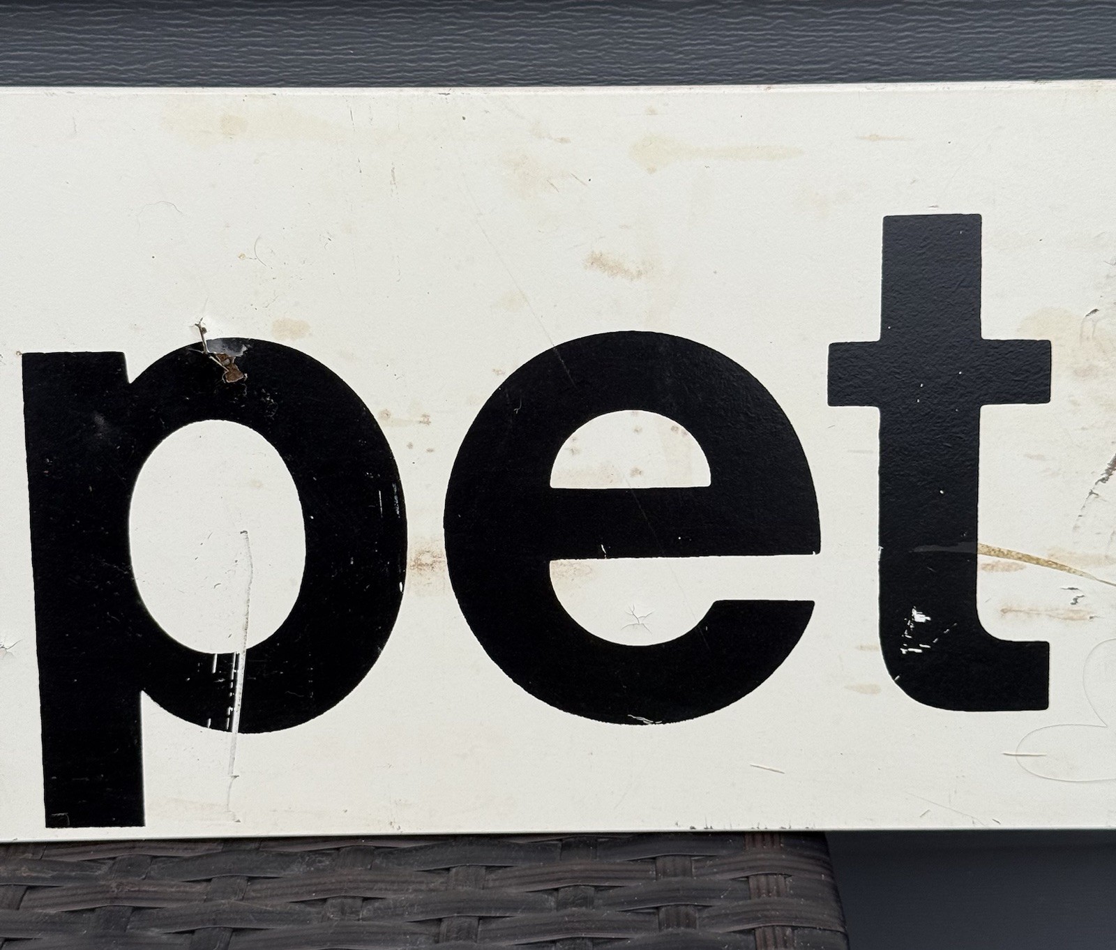 Vintage 1960s Mohawk Carpet Wood Advertising Store Display Sign 60×8 Rare
