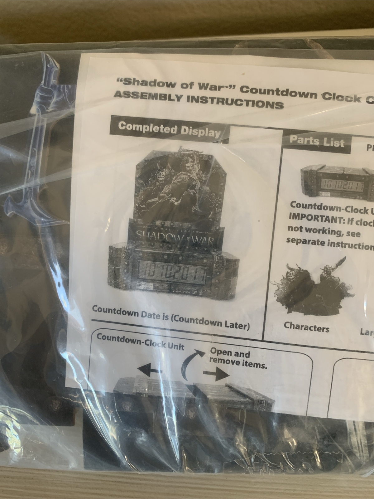 Shadow of War – Middle-earth Preorder Countdown Clock Store Display Retail New