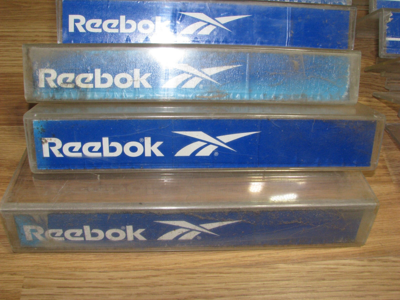Vintage Slat Wall Display Shoe Shelf Reebok Lot of 12