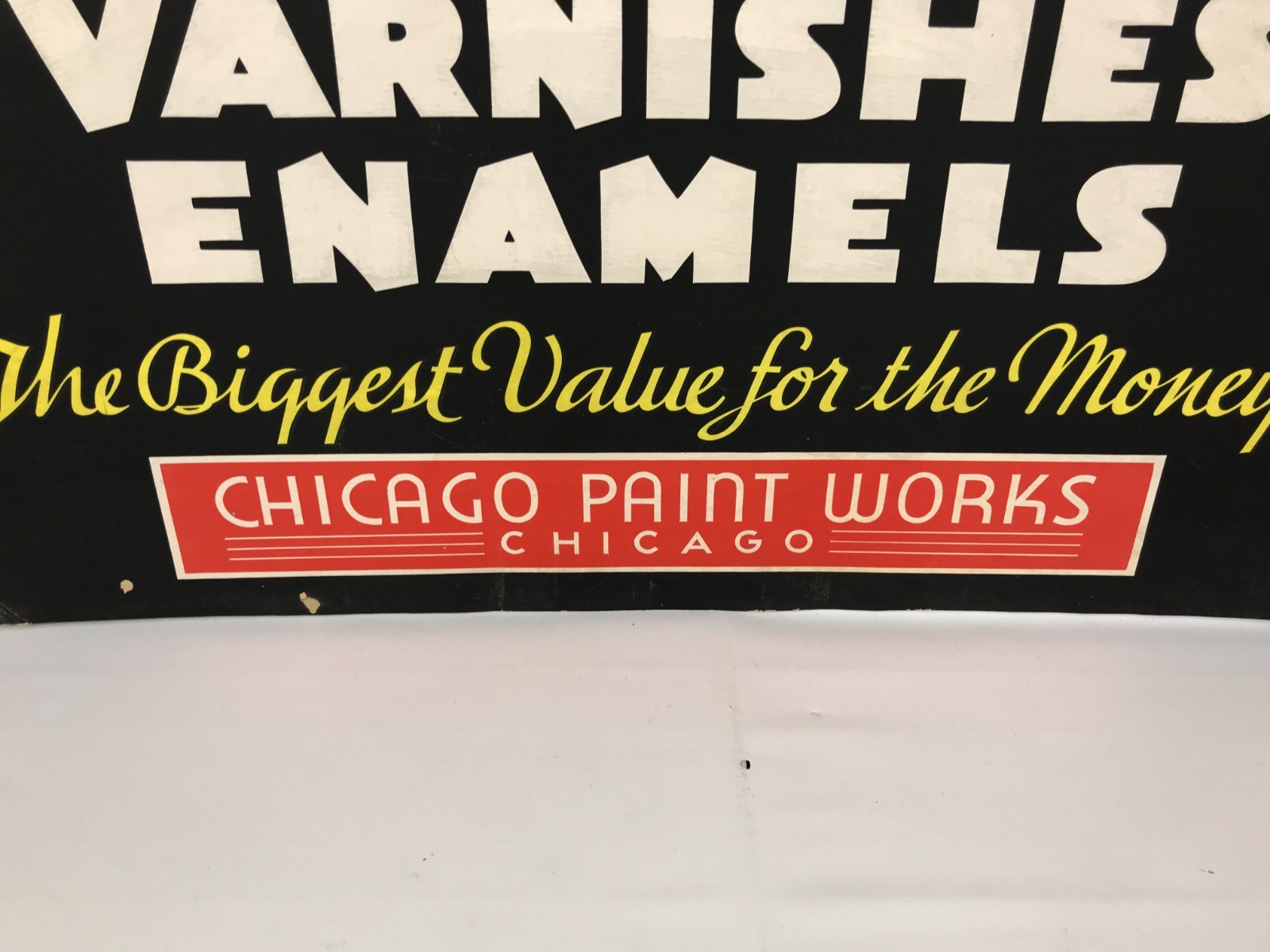 Rare Chicago Paint Works Chief Trifold Cardboard Advertising Sign Store Display