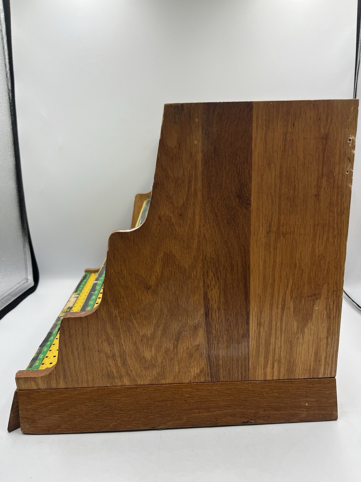 Vintage Oak Wood Hardware Store Display Hanson HIGH SPEED JOBBERS DRILLS SEE