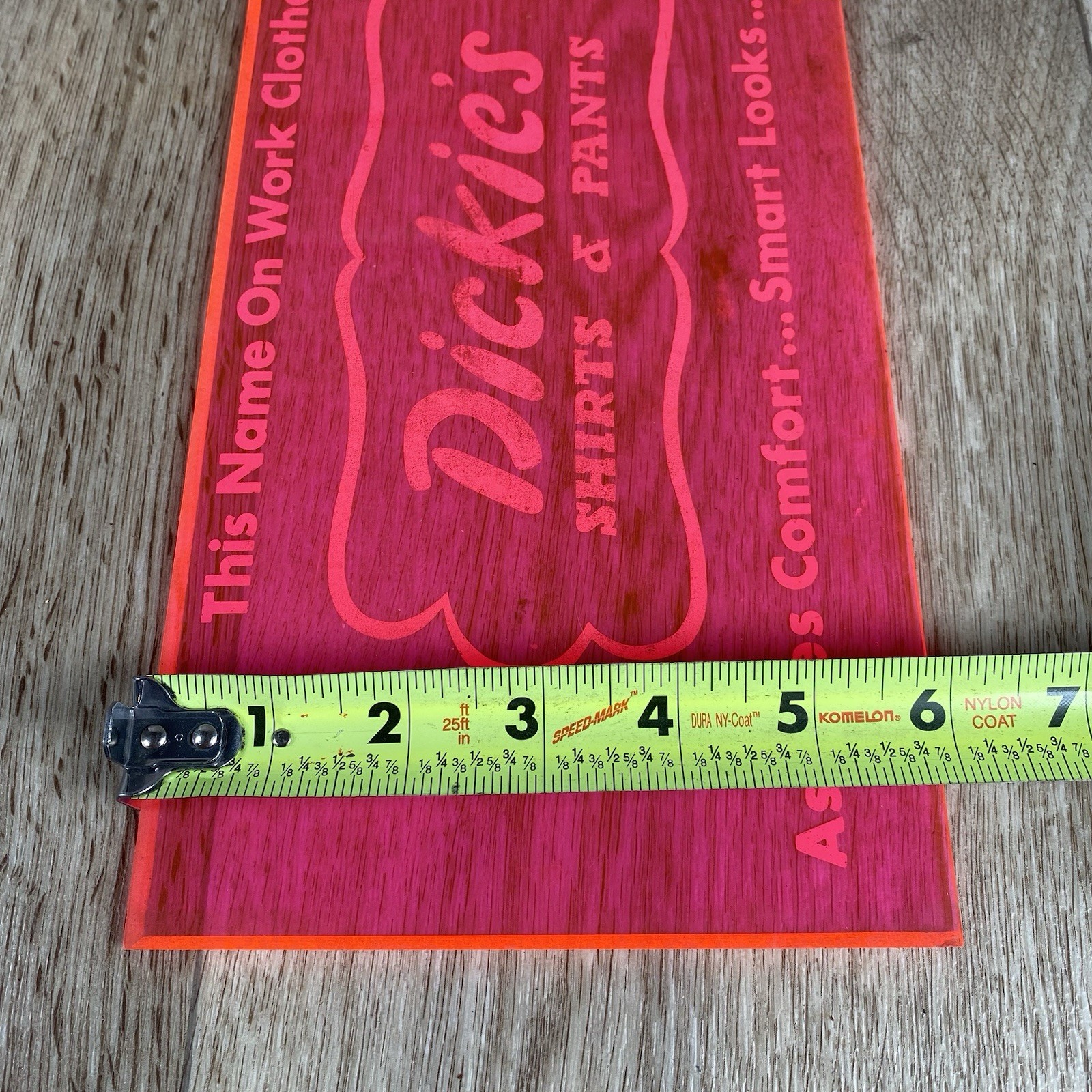 Vintage Dickies Store Display Hot Pink – Neon Comes Alive Using a Black Light