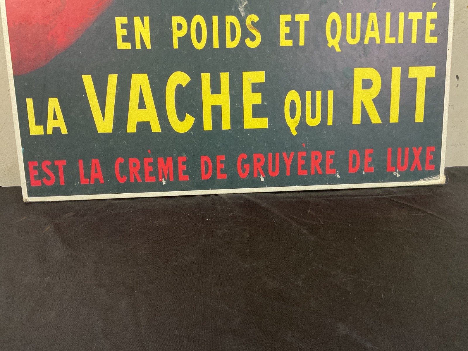 Vintage BENJAMIN RABIER “LA VACHE QUI RIT” ADVERTISING CARDBOARD.