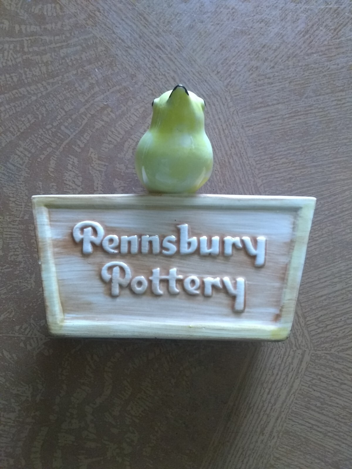 PENNSBURY Pottery DEALER SIGN Yellow Bird Morrisville, Pa