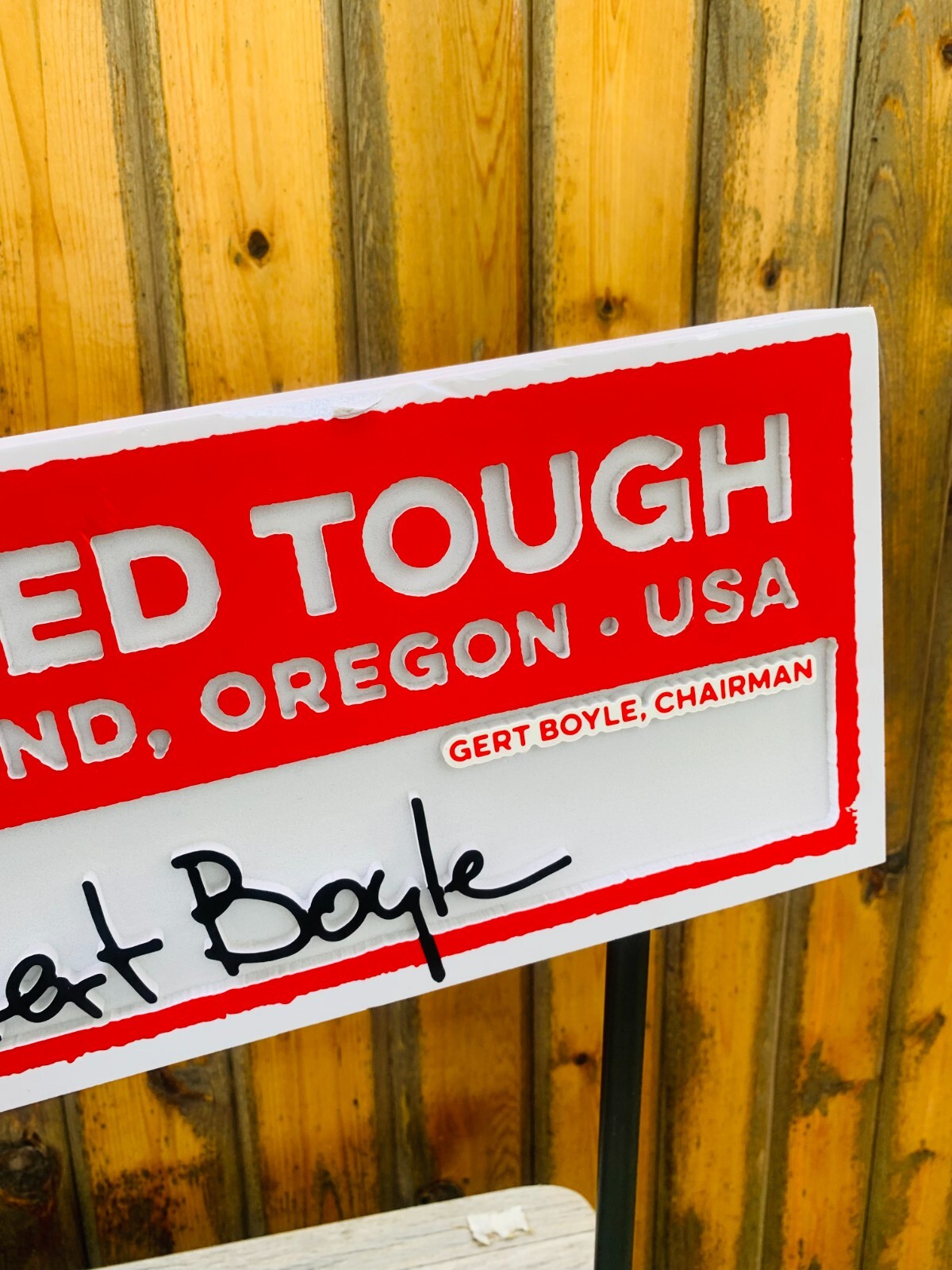 Columbia Sportswear Company In Store Advertising Sign “Tested Tough- Portland Or