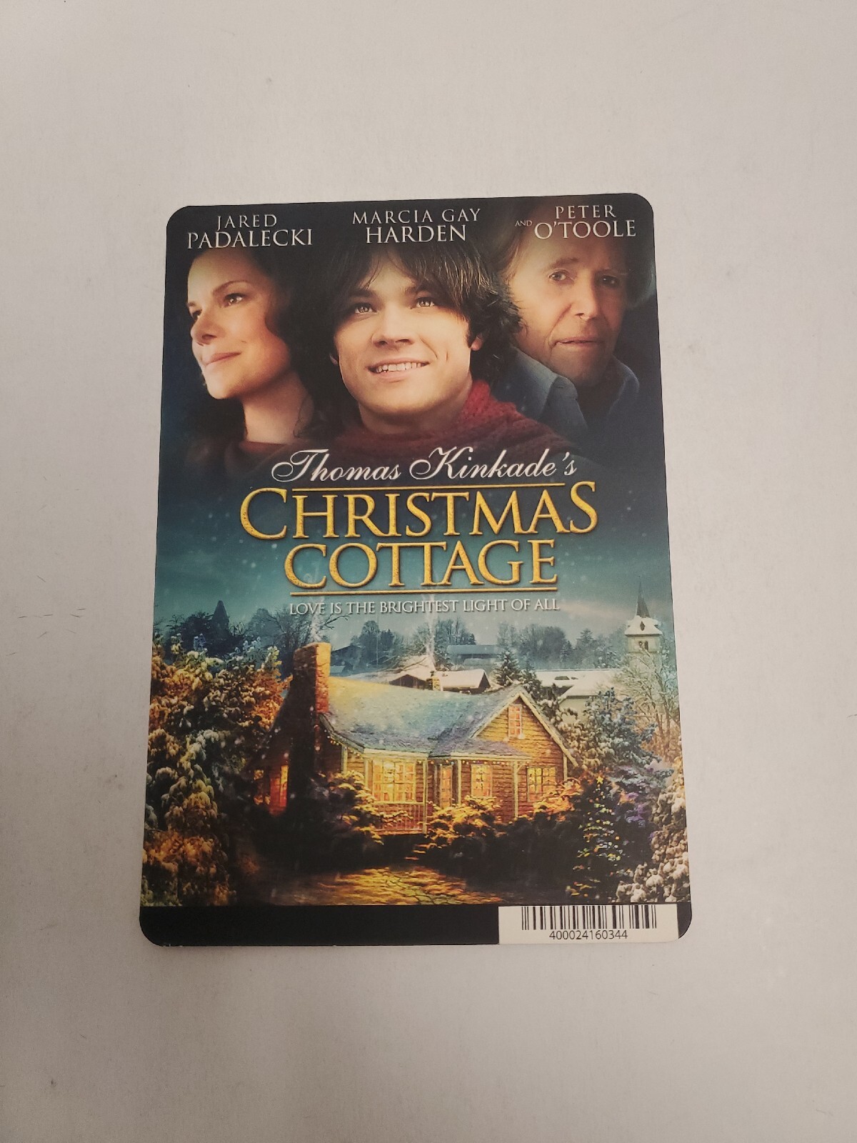 Thomas Kinkade’s Christmas Cotage BLOCKBUSTER SHELF DVD BACKER CARD ONLY 5.5″X8″