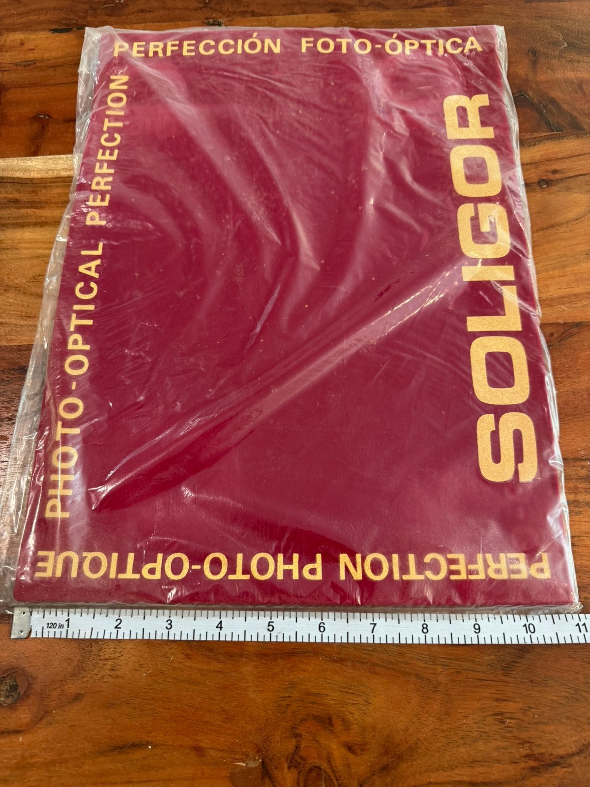 Vintage Soligor Camera Dealer Advertising Counter Mat Red Velvet 11×14 Display