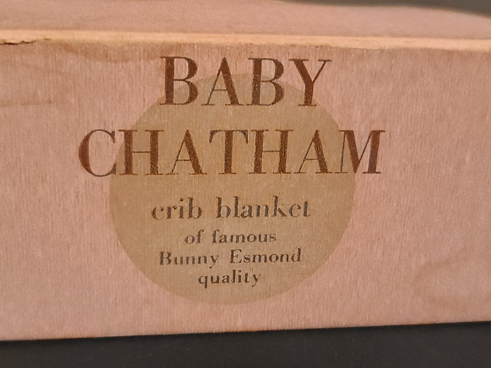 EMPTY BOX ONLY Vintage Baby Chatham Crib Blanket Advertising Display EMPTY BOX