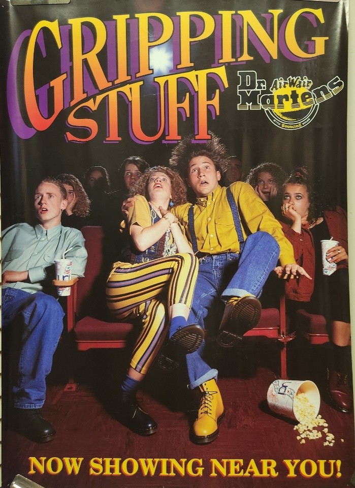 Dr Doc Martens Vintage Dealer Now Showing Promo Poster Shop Displayed Old Stock