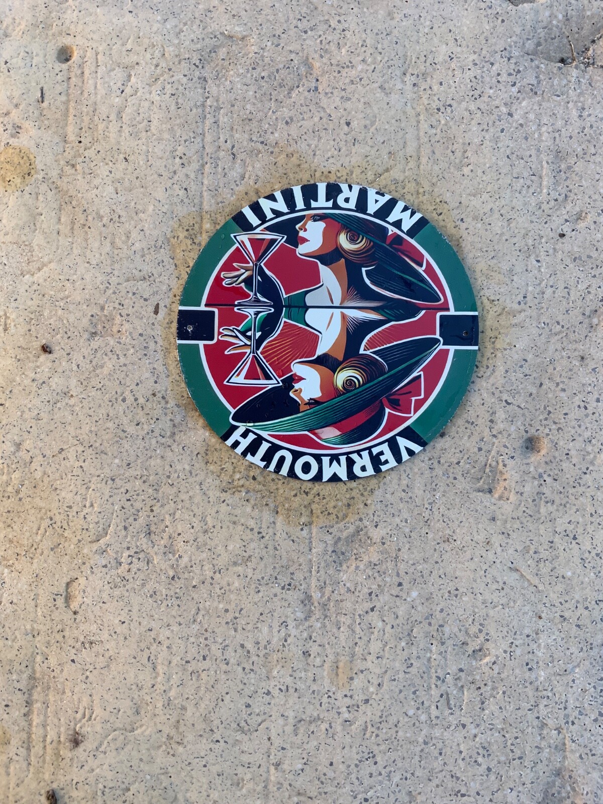 Martini Vermouth Round Sign, 20x20cm