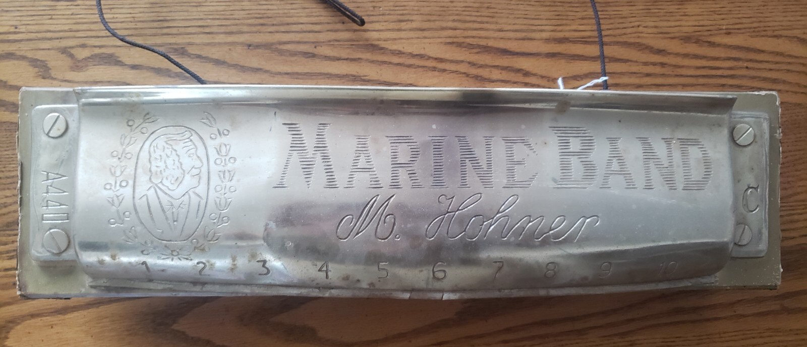 M Hohner Marine Band Harmonica Sign Store Display Scarce 24” Harmonica