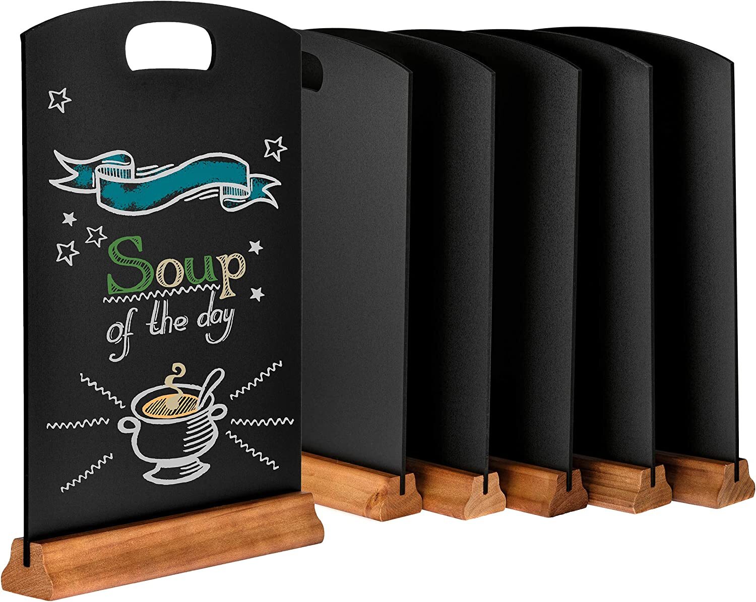 Alpine Industries 5 Pack Double Sided Table Top Memo Chalkboard Display Sign …