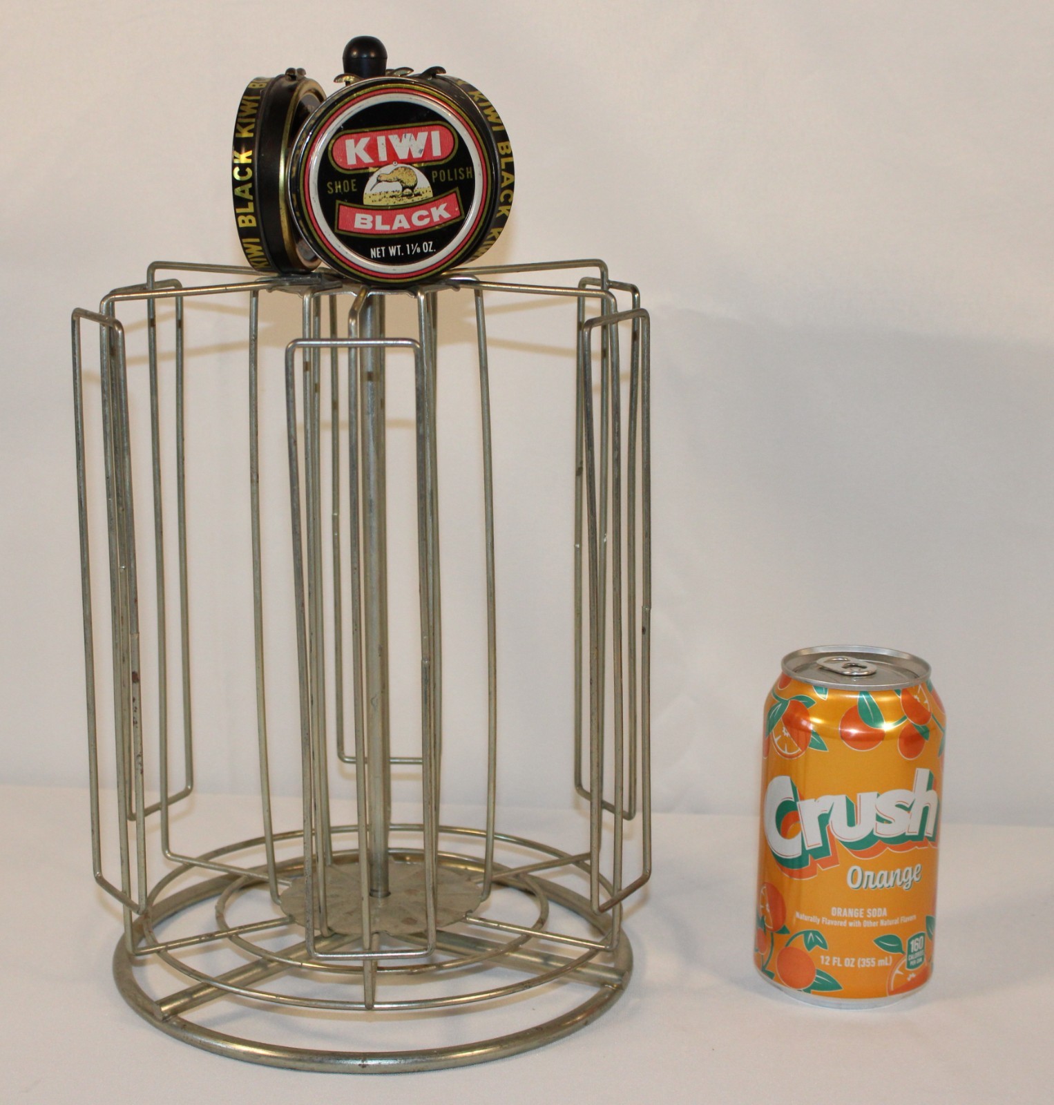 Vintage Metal Kiwi Boot Polish Holder Spinning Store Display Rack Advertising