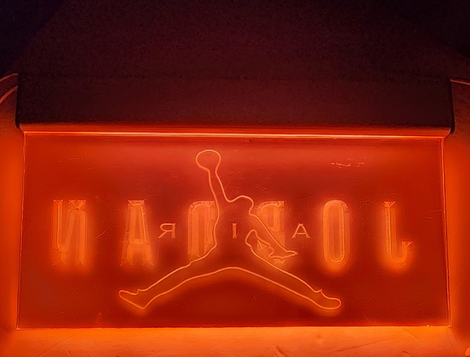 RARE Vtg Nike Air Jordan Jumpman Edge Lit Neon Store Display Sign 90s OG HTF