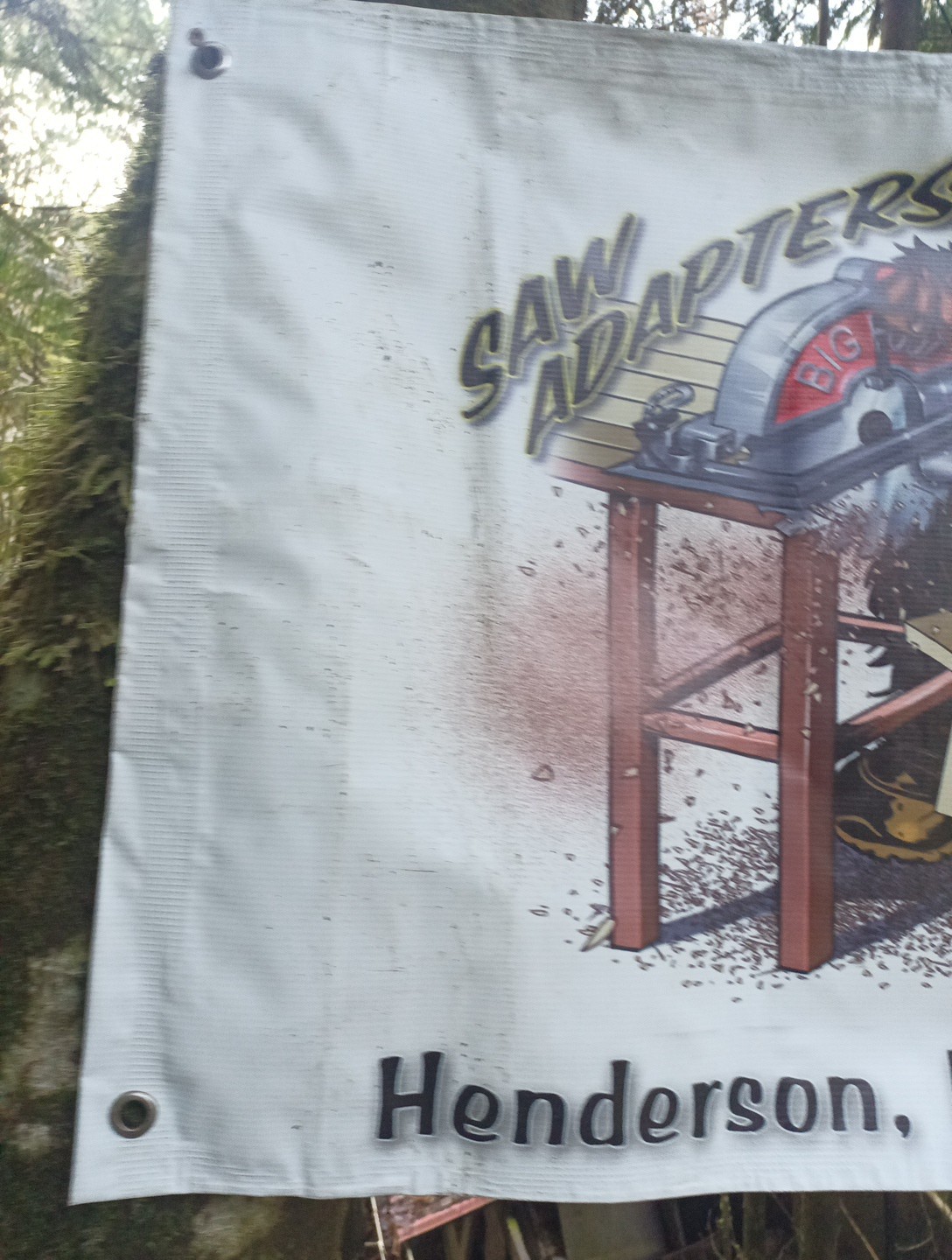 Vintage Big Foot Tools Advertising Banner 68×21.5 In RARE