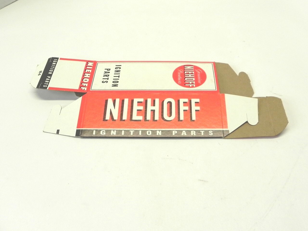 VINTAGE NIEHOFF IGNITION PARTS DISPLAY BOX *BOX ONLY* #UC-6 NEW UNUSED