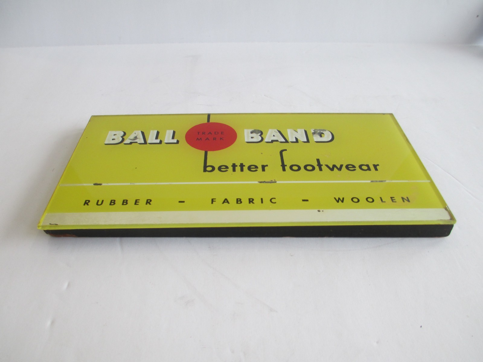 BALL BAND FOOTWEAR SHOES Sign Plaque Footwear Vintage The Photoplating Co A3
