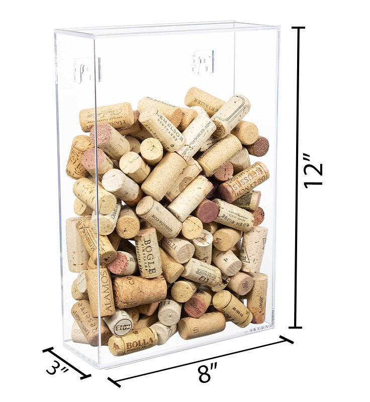Versatile Acrylic Display Case w/ Clear Back Vertical Wall Mount (A051)