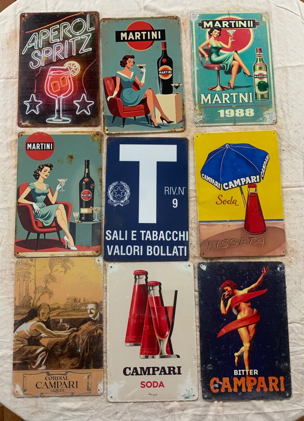 Metal plates No.9 plates, cm 20×30