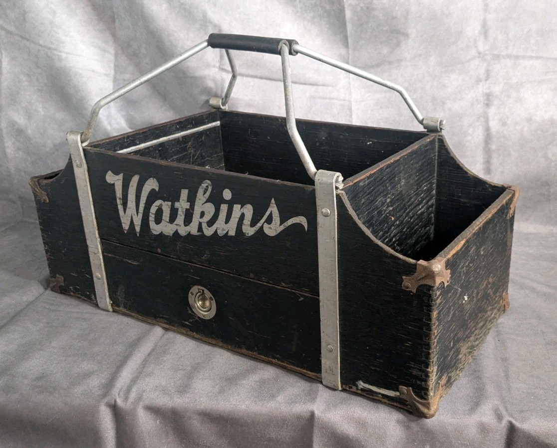 Increadibly Rare – Original Salesman Sample Tote Box “Watkins Soap & Spice Co.”