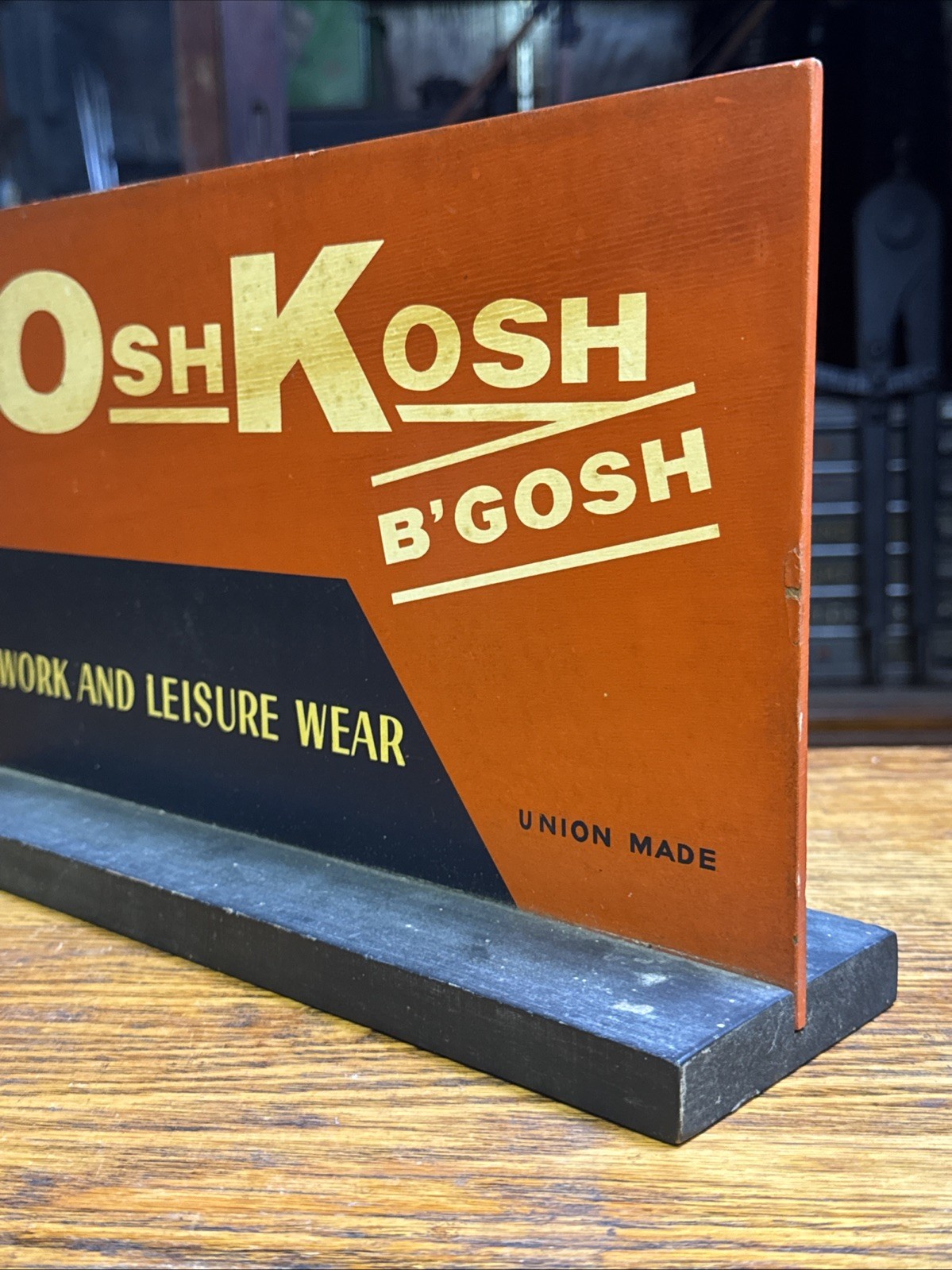 Oshkosh B’Gosh Work And Leisure Wear Union Made Store Display. ~Hard To Find~