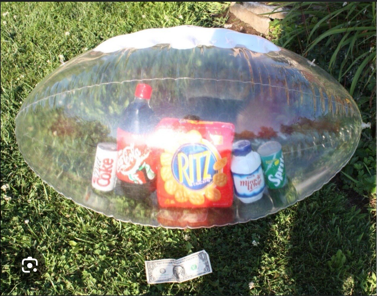 Vintage 1990s Ritz Cracker Coca-Cola Inflatable Football Store Display